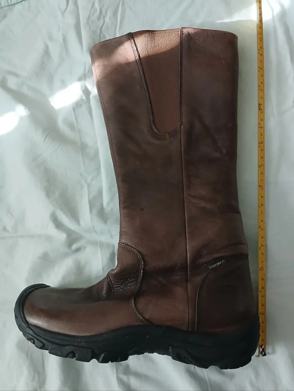 Women's Keen Tall Brown Leather Side Zip Boots